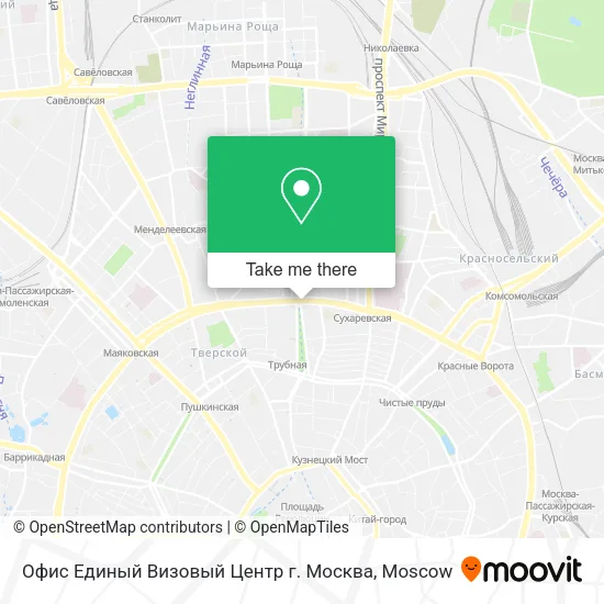Офис Единый Визовый Центр г. Москва map