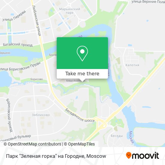 Парк "Зеленая горка" на Городне map