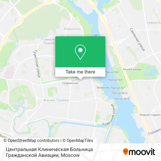 Центральная Клиническая Больница Гражданской Авиации map