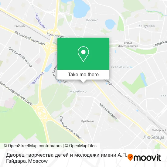 Дворец творчества детей и молодежи имени А.П. Гайдара map