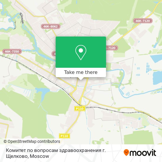 Комитет по вопросам здравоохранения г. Щелково map