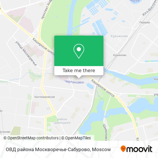 ОВД района Москворечье-Сабурово map