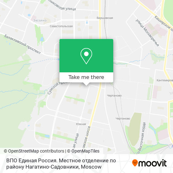 ВПО Единая Россия. Местное отделение по району Нагатино-Садовники map