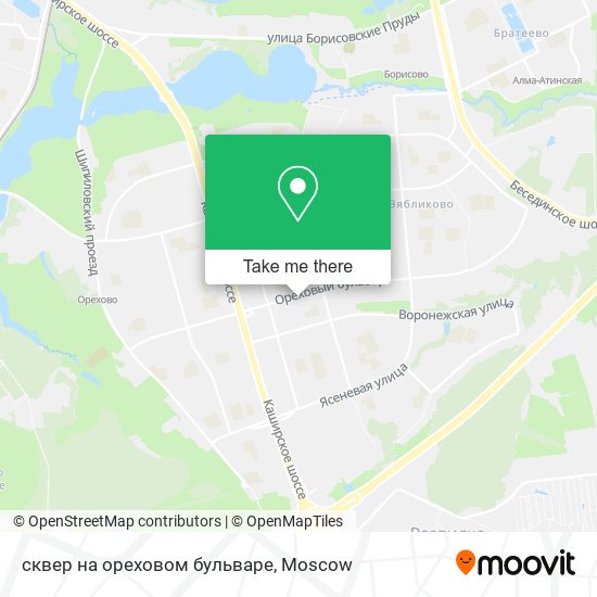 сквер на ореховом бульваре map