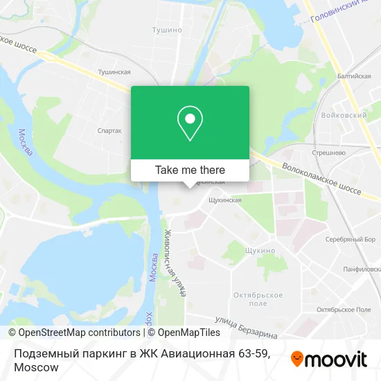 Подземный паркинг в ЖК Авиационная 63-59 map