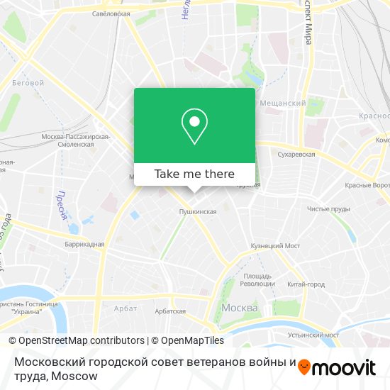 Московский городской совет ветеранов войны и труда map