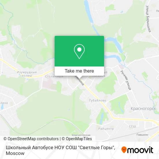 Школьный Автобусе НОУ СОШ "Светлые Горы" map