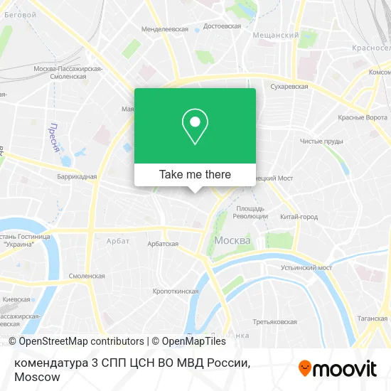 комендатура 3 СПП ЦСН ВО МВД России map