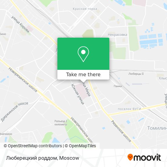 Люберецкий роддом map