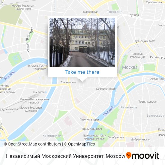 Независимый Московский Университет map