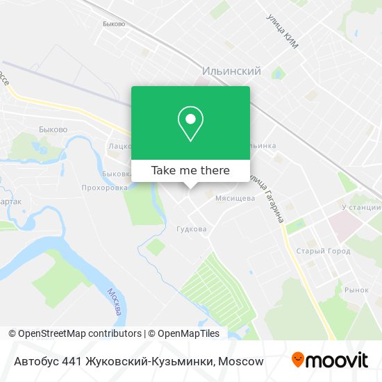 Автобус 441 Жуковский-Кузьминки map