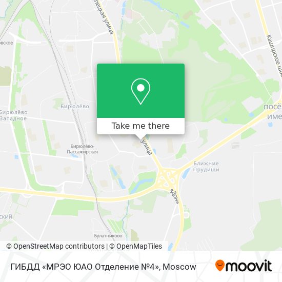 ГИБДД «МРЭО ЮАО Отделение №4» map
