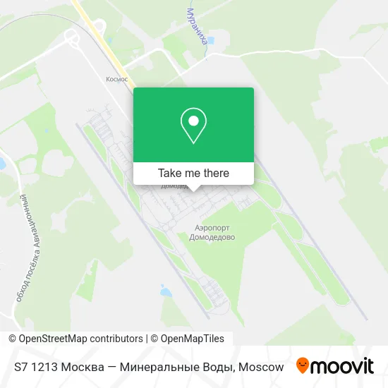 S7 1213 Москва — Минеральные Воды map