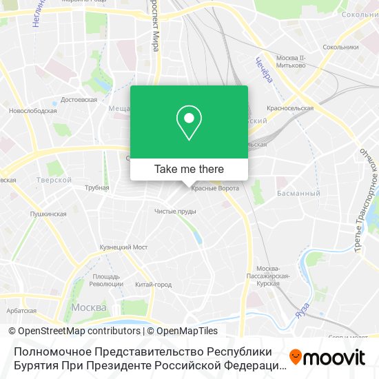 Полномочное Представительство Республики Бурятия При Президенте Российской Федерации map