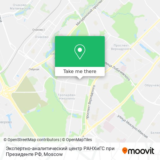 Экспертно-аналитический центр РАНХиГС при Президенте РФ map