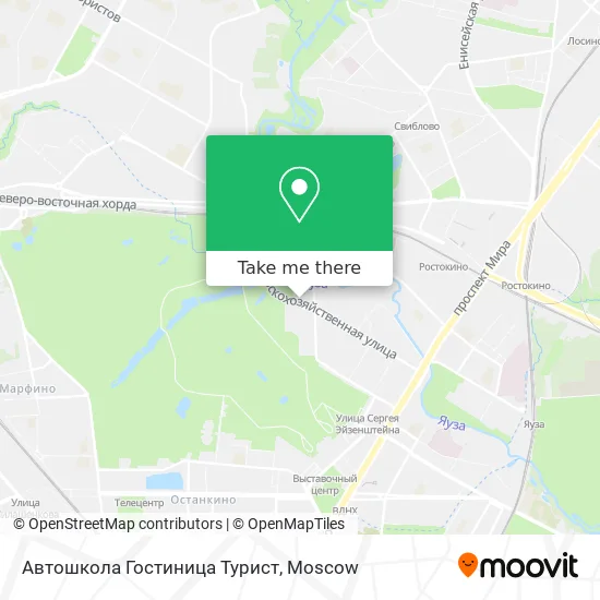 Автошкола Гостиница Турист map