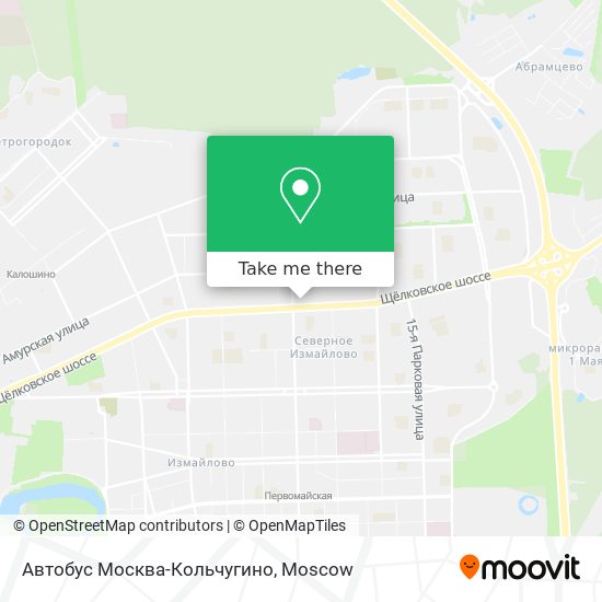 Автобус Москва-Кольчугино map