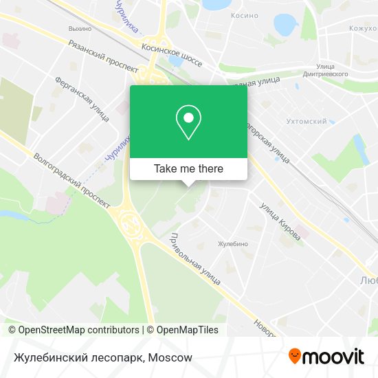 Жулебинский лесопарк map