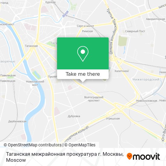 Таганская межрайонная прокуратура г. Москвы map