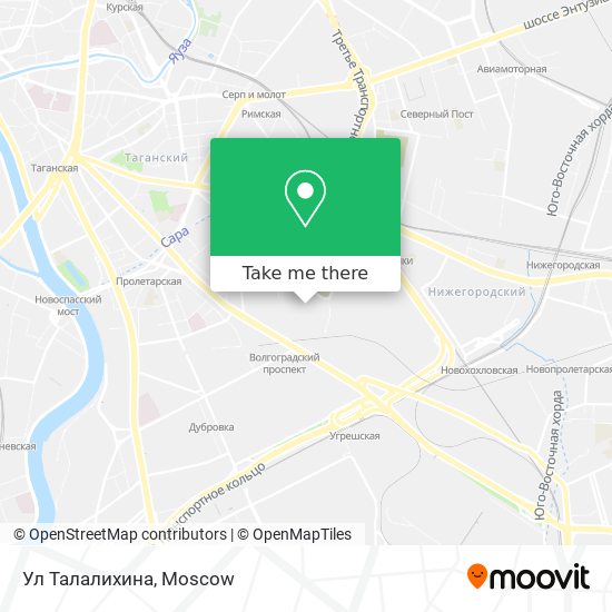 Ул Талалихина map