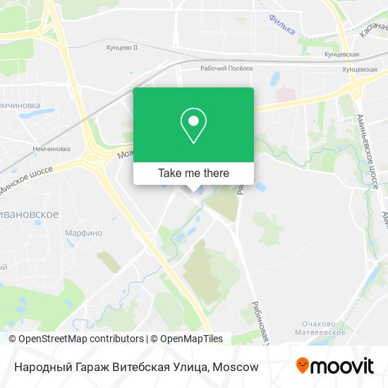 Народный Гараж Витебская Улица map