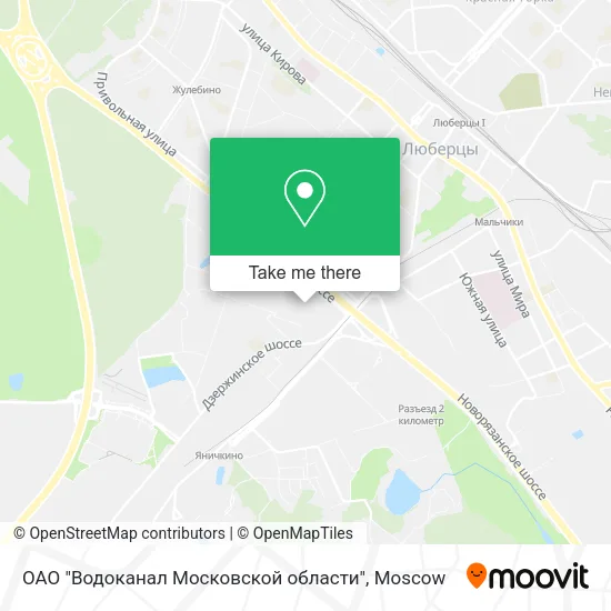 ОАО "Водоканал Московской области" map