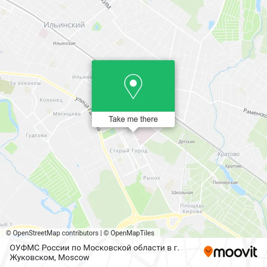 ОУФМС России по Московской области в г. Жуковском map
