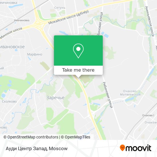 Ауди Центр Запад map
