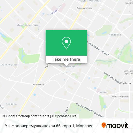 Ул. Новочеремушкинская 66 корп 1 map