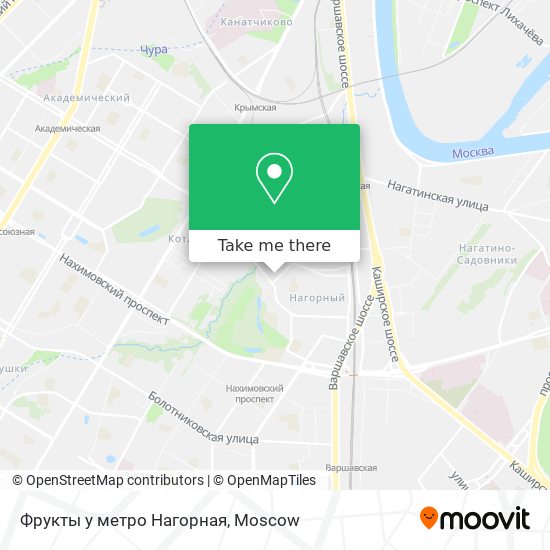 Фрукты у метро Нагорная map