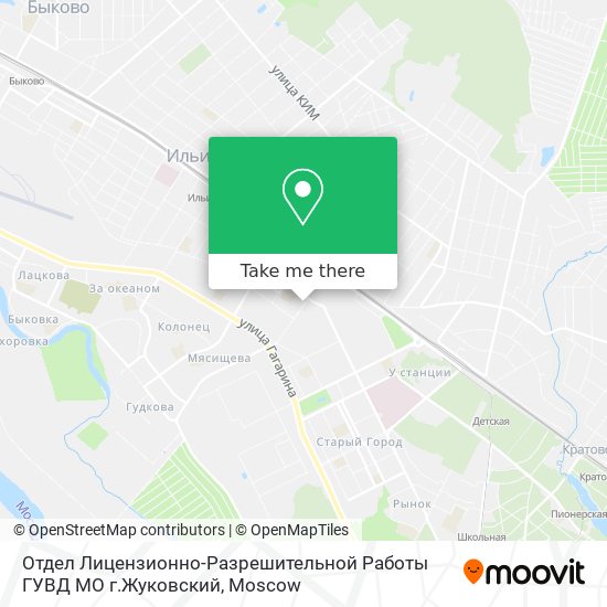Отдел Лицензионно-Разрешительной Работы ГУВД МО г.Жуковский map