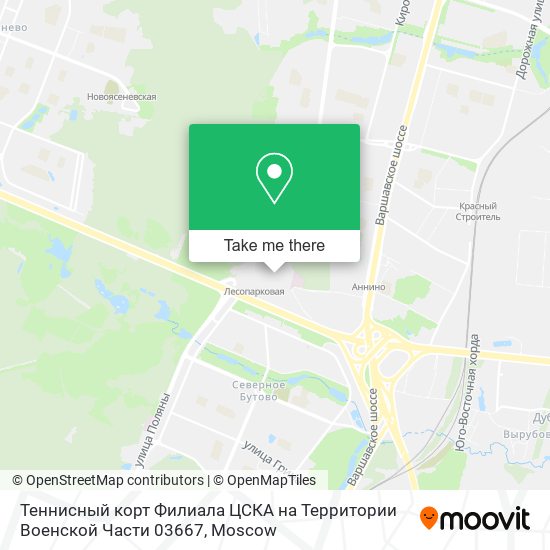 Теннисный корт Филиала ЦСКА  на Территории Военской Части 03667 map