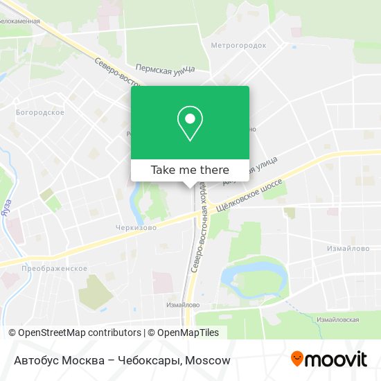 Автобус Москва – Чебоксары map