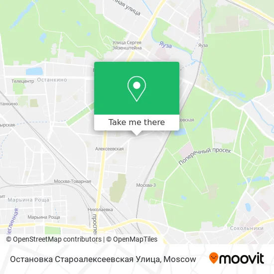 Остановка Староалексеевская Улица map