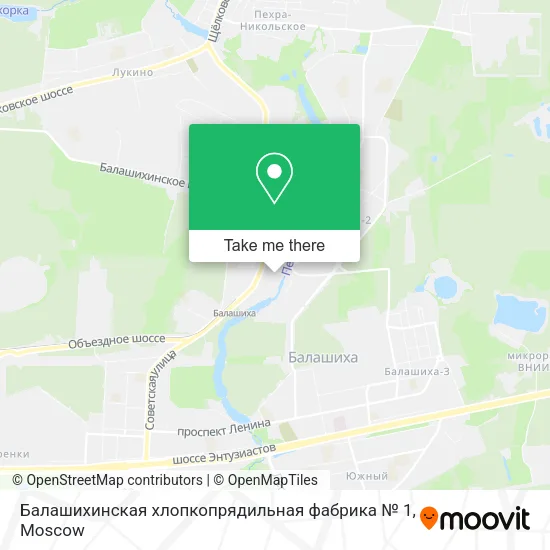 Балашихинская хлопкопрядильная фабрика № 1 map