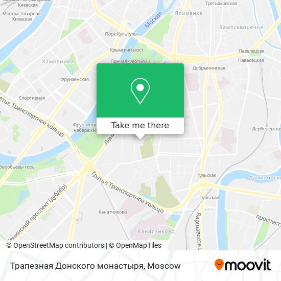 Трапезная Донского монастыря map