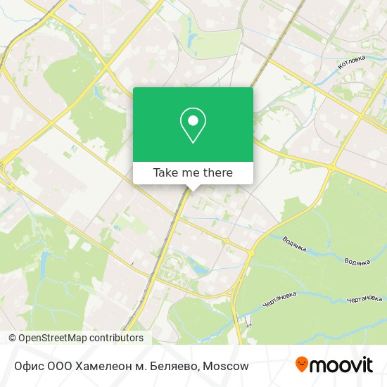 Офис ООО Хамелеон м. Беляево map