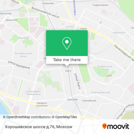 Хорошевское шоссе д.76 map