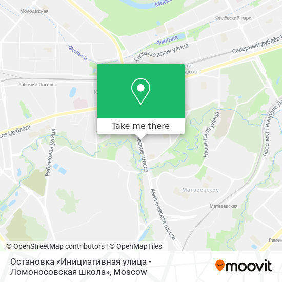 Остановка «Инициативная улица - Ломоносовская школа» map
