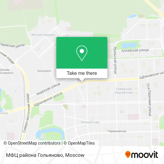 МФЦ района Гольяново map