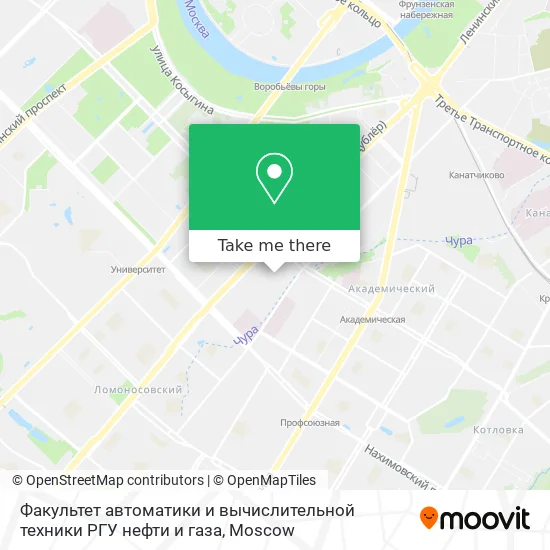 Факультет автоматики и вычислительной техники РГУ нефти и газа map