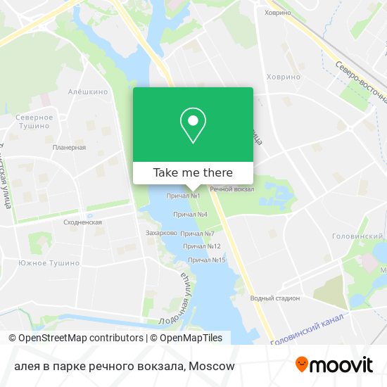 алея в парке речного вокзала map