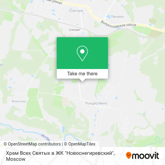 Храм Всех Святых в ЖК "Новоснегиревский" map