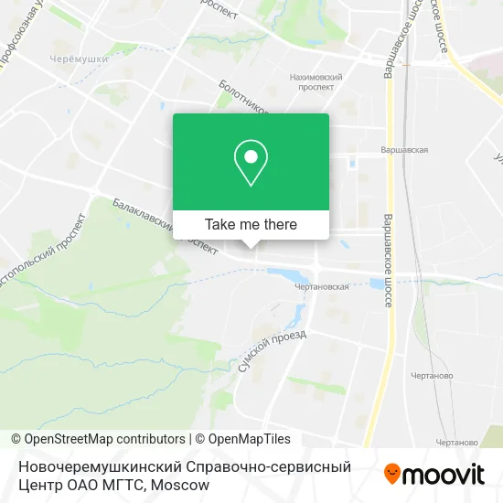 Новочеремушкинский Справочно-сервисный Центр ОАО МГТС map