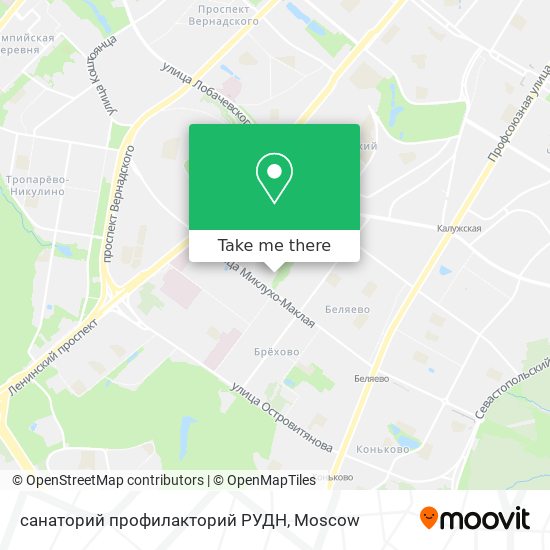 санаторий профилакторий РУДН map