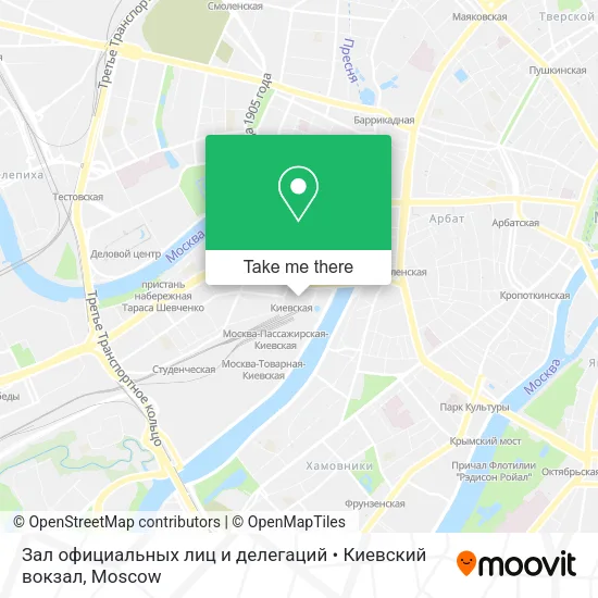 Зал официальных лиц и делегаций • Киевский вокзал map