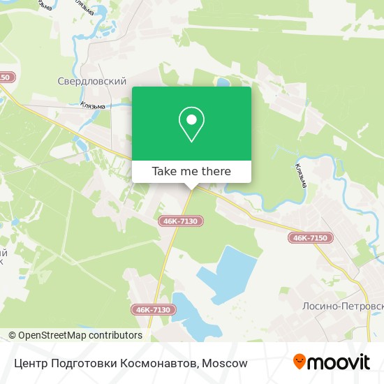 Центр Подготовки Космонавтов map