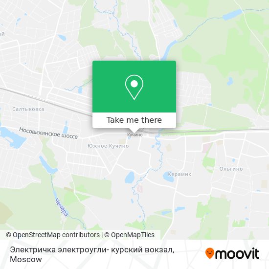 Электричка электроугли- курский вокзал map