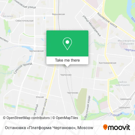 Остановка «Платформа Чертаново» map