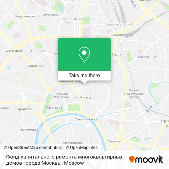 Фонд капитального ремонта многоквартирных домов города Москвы map